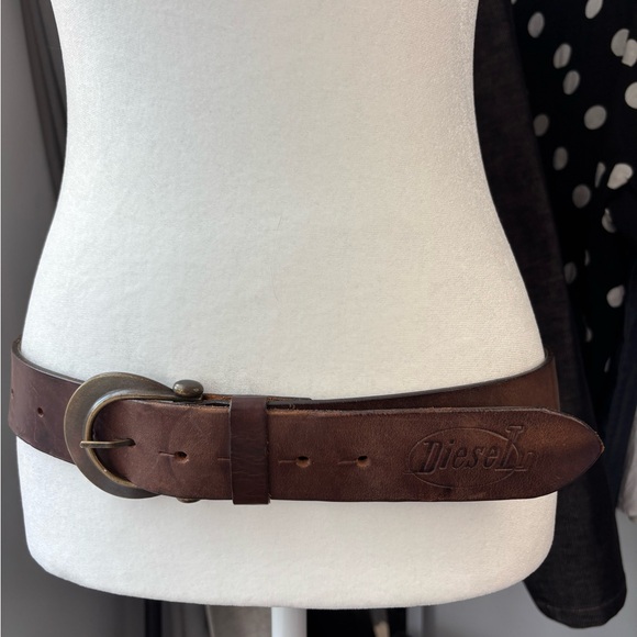 Diesel Accessories - Diesel Dark Brown Leather Women's Belt